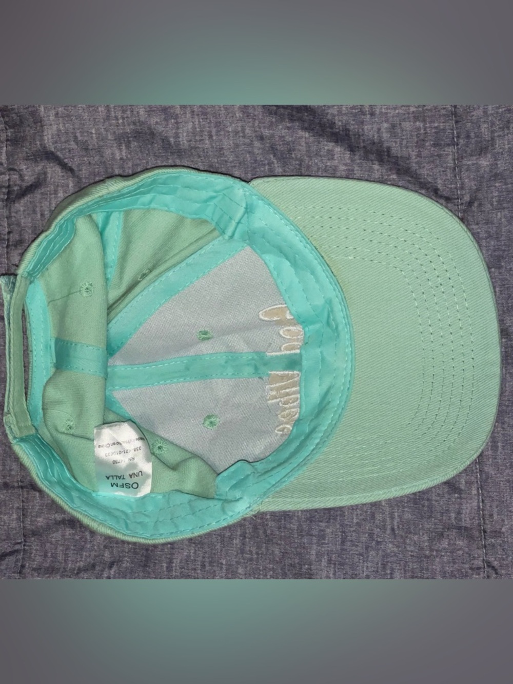 Good Vibes Embroidered Baseball Cap - Mint Green - Picture 3 of 4